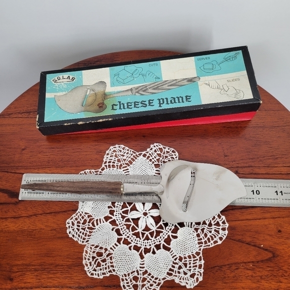 Vtg‎ Solar Cheese Plane Slicer Cutter Server w/ Original Box Mid Century Modern - Picture 11 of 12